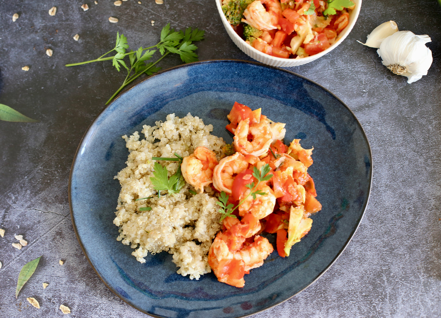 Crevettes au quinoa