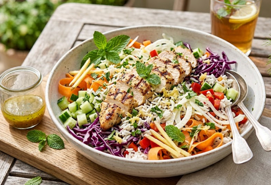 Salade de riz fraîcheur au poulet