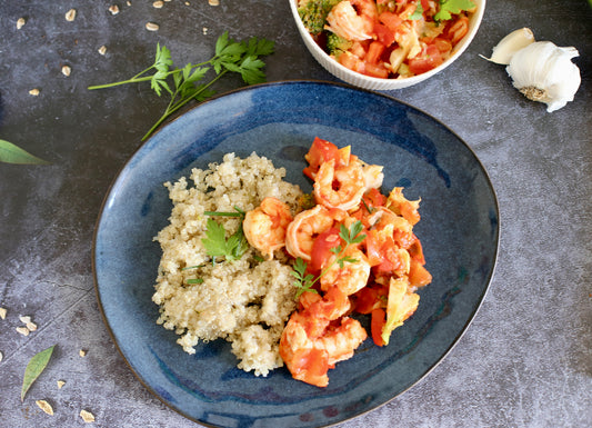 Crevettes au quinoa